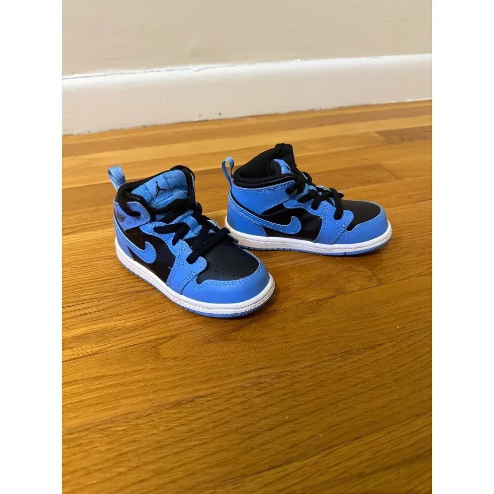 Nike Air Jordan 1 Mid University Black Blue 5C Toddler